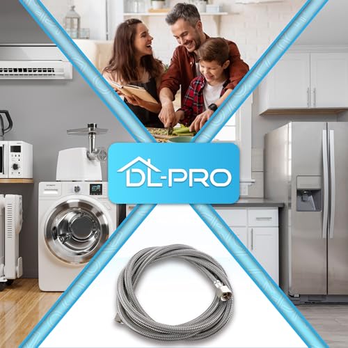 DL-pro 2,5m Panzerschlauch Flexschlauch 3/8x3/8 IG/IG mit Kegeldichtung Gemäß KTW-A W270 Brauseschlauch mit Edelstahlgeflecht für Armatur Wasserhahn