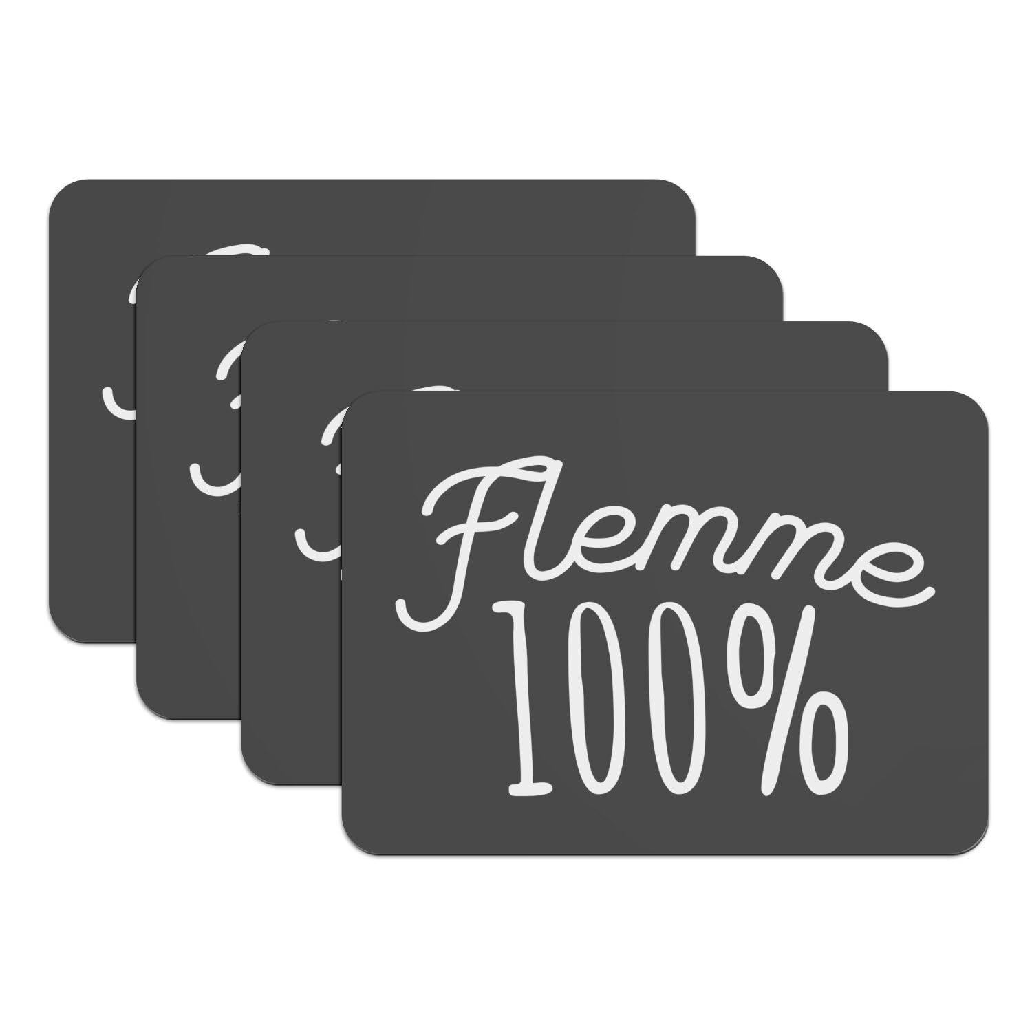 Sets de table antidérapants et étanches en caoutchouc noir