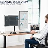 VIVO Dual Monitor Desk Mount, Heavy Duty Fully Adjustable Steel Stand, Holds 2 Computer Screens up to 30 inches and Max 10 kg each, Black, STAND-V002 - Image 9