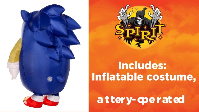 Disfraz inflable Sonic the Hedgehog para niños miniatura 3