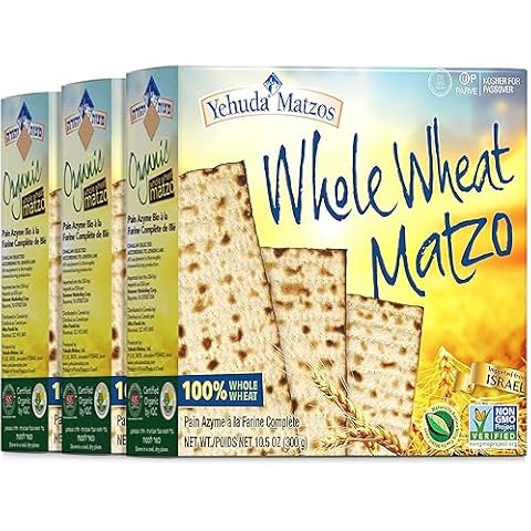 Yehuda Whole Wheat Matzo, 10.5oz (3 Pack) Great Value! Cover