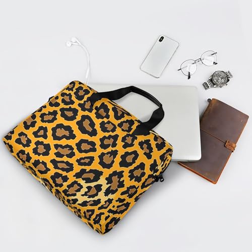 Funda para portátil estampada leopardo amarillo 13-15.6 pulg miniatura 7
