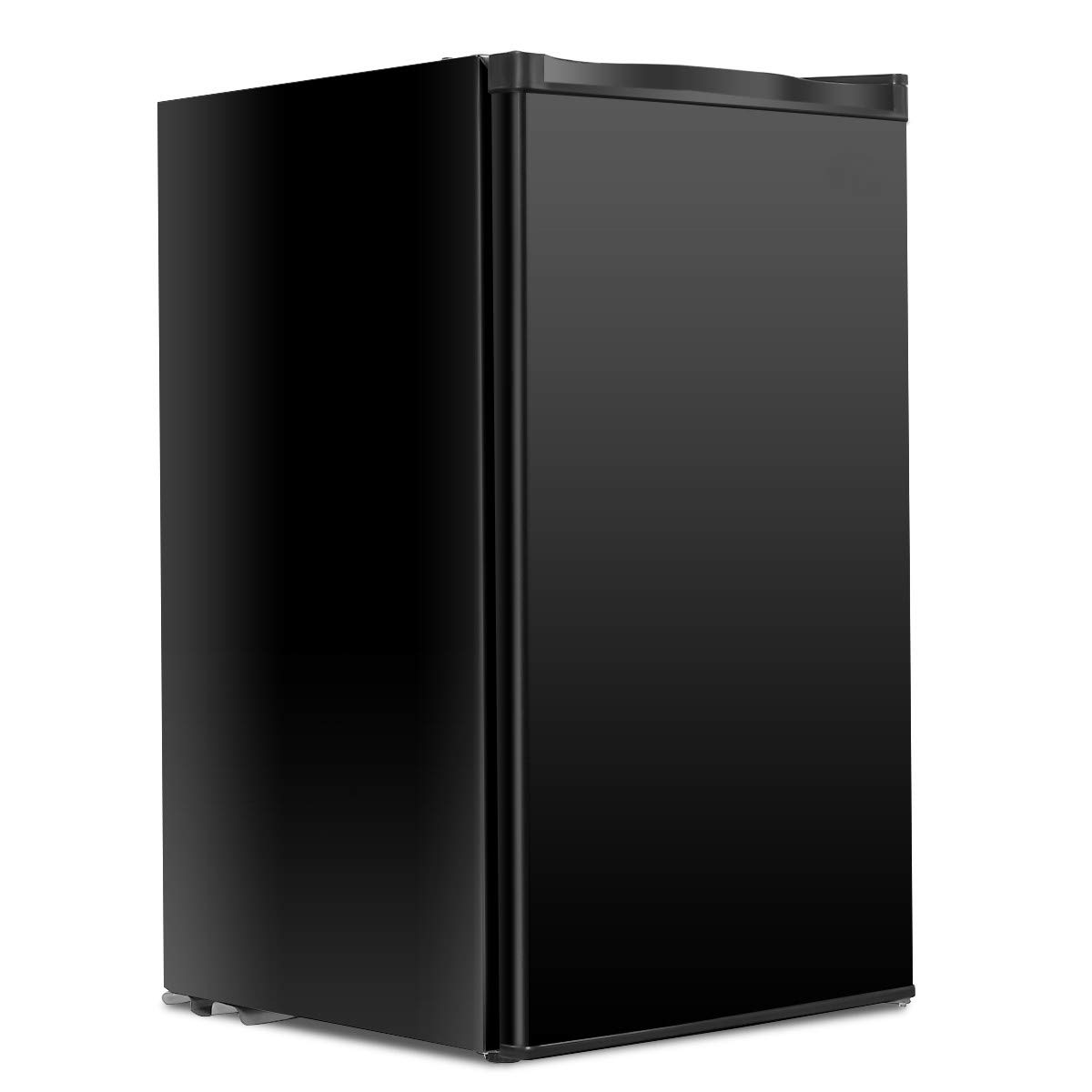 LHONE 3.2 Cu.Ft. Mini Dorm Compact Mini Dorm Small Unit Small Single Door Freezer Cooler Refrigerator for Dorm, Garage, Camper, Basement or Office Black