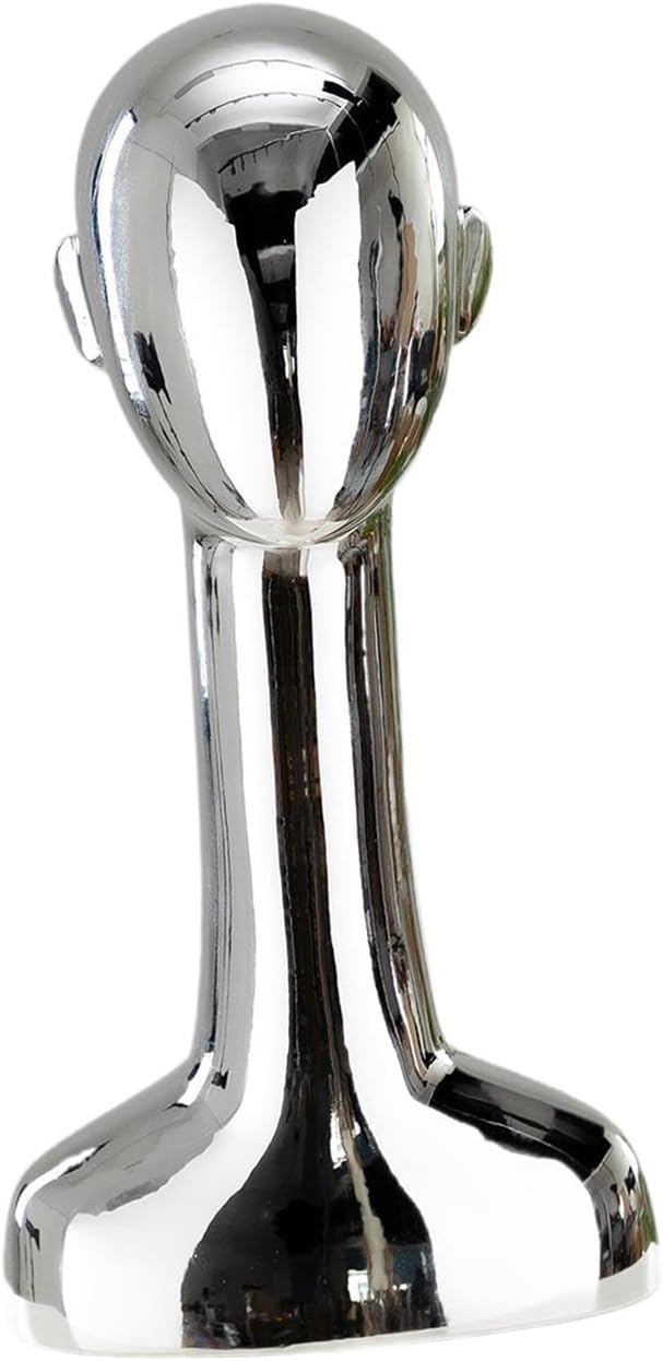 Mannequin Head Wig Stand Hat Display Stand Decorative Lightweight Multifunction Wig Holder Hat Rack for Headband Jewelry Home, Black