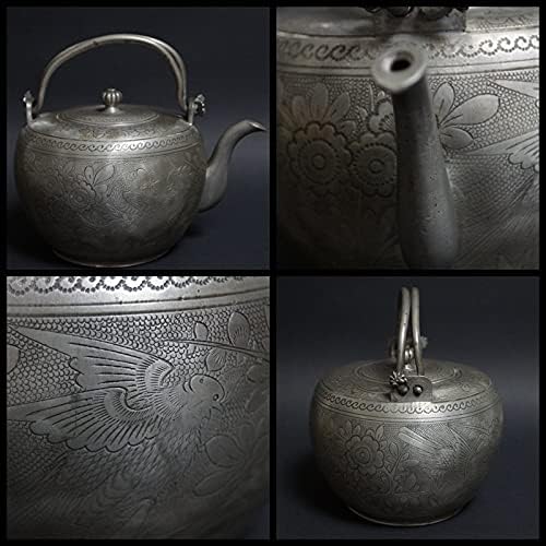 くらしを楽しむアイテム 茶漉し付き 金工細工 鳥花文 急須 店住汕頭 正双料点錫 顔和順 潮陽 錫製 金属工芸 くらしを楽しむアイテム 茶漉し付き 金工細工 鳥花文 急須 店住汕頭 正双料点錫 顔和順 潮陽 錫製 金属工芸