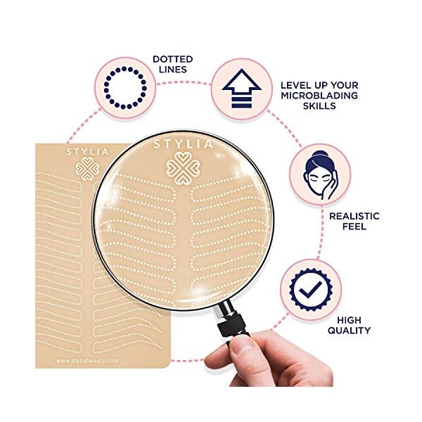 Stylia Microblading Eyebrow Practice Tattoo Skin, 3mm Tattoo Practice Skin, Fake Skin for Tattoo, Fake Skin Tattoo Skin, Fake Tattoo Skin, Real Skin Tattoo Skin, Tattoo Skin Practice Kit (6 PC)