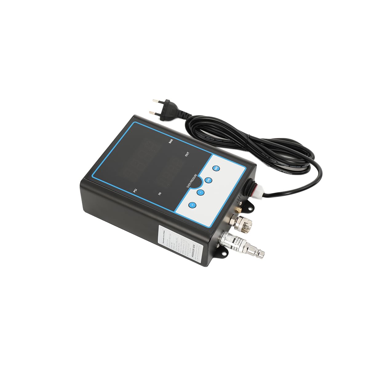 Wandmontierter automatischer voreingestellter Reifendruckprüfer, Wandmontierte Reifenpumpe für Autoreifen, Automatischer Reifenfüller, Digitalanzeige, professionelle Multi-Skala, max. 100 psi