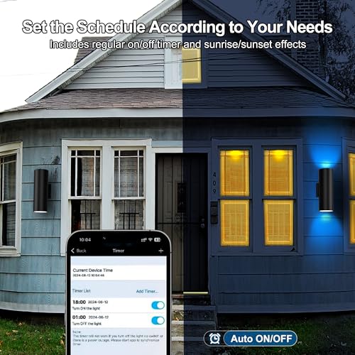 90W Smart Outdoor Wall Lights Up Down - Image 5