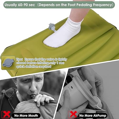 Extra-Thick-48-Sleeping-Pad-for-Camping-Self-Inflating-Camping-Pad-with-Built-in-Foot-Pump-78x27-Ultralight-Sleeping-Pad-with-Pillow-for-Backpacking-Hiking-Travel-Outdoor-Fun-Green