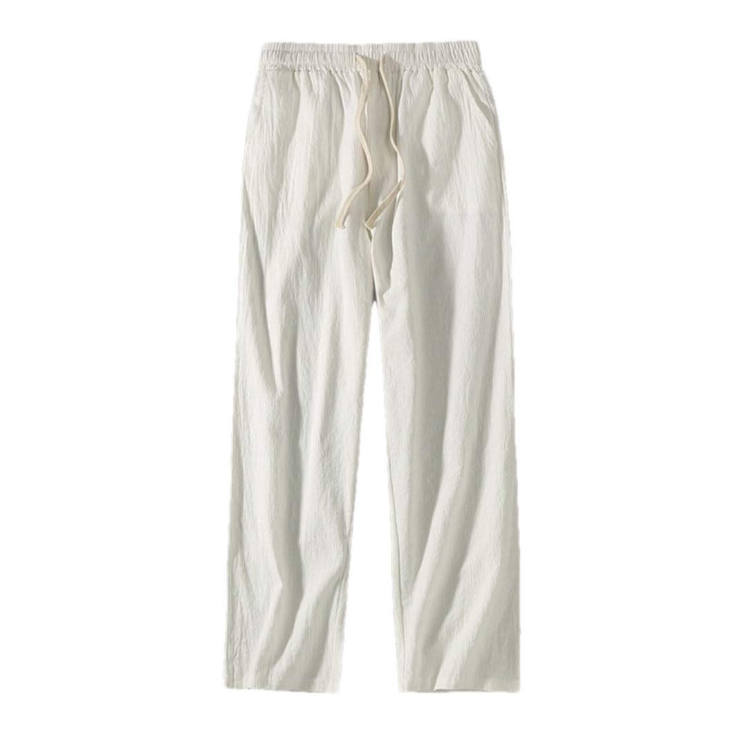 Pantalones De Lino para Hombre Pantalones De Lino De Verano De Talla Grande Pantalones Casuales De Talla Grande