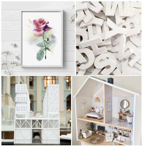 Cozlly 5stk Schaumstoffplatte Weiß, 200 * 300 * 5mm Schaumstoffboards, Pvc Leichte Hartschaumplatte 5mm, Rechteckschaum, Foam Board für Modellbau Handwerk Modellieren Kunst Präsentation Schulprojekte