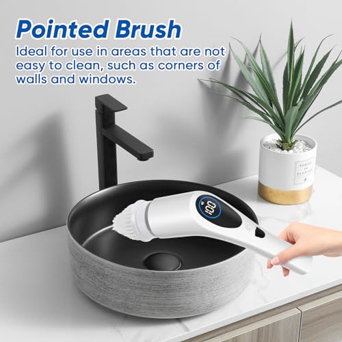 Image of 9-in-1 Electric Spin Scrubber Replaceable Brush Heads Set, Universal Electric Scrub Brush Heads for All Brands, Spin Brush Heads for Shower Scrubber, Electric Cleaning Brush for Bathroom Floor Tile