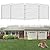 10 Panels Garden Fencing Animal Barrier, 36in(H) X 25ft(L) Dog Fence Outdoor for Yard Rustproof No Dig Decorative Tall Rabbit Fences Metal Wire Panel Border Patio Ground Stakes