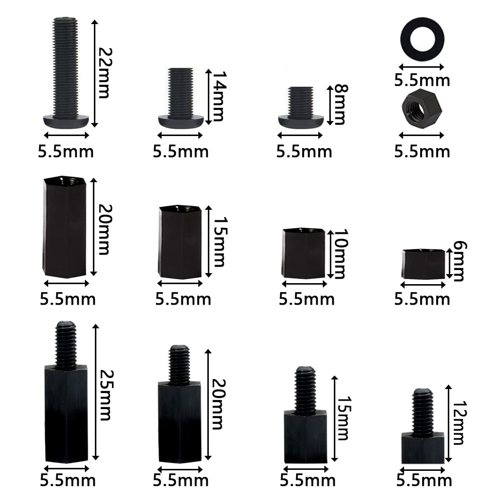 Csirnto Viti M3 Distanziatore Esagonale M3 260 Pezzi Rondelle Plastica Distanziatori Spessori in Plastica Dadi a Vite Supporto Distanziatore Set Viti Csirnto Viti M3 Distanziatore Esagonale M3 260 Pezzi Rondelle Plastica Distanziatori Spessori in Plastica Dadi a Vite Supporto Distanziatore Set Viti
