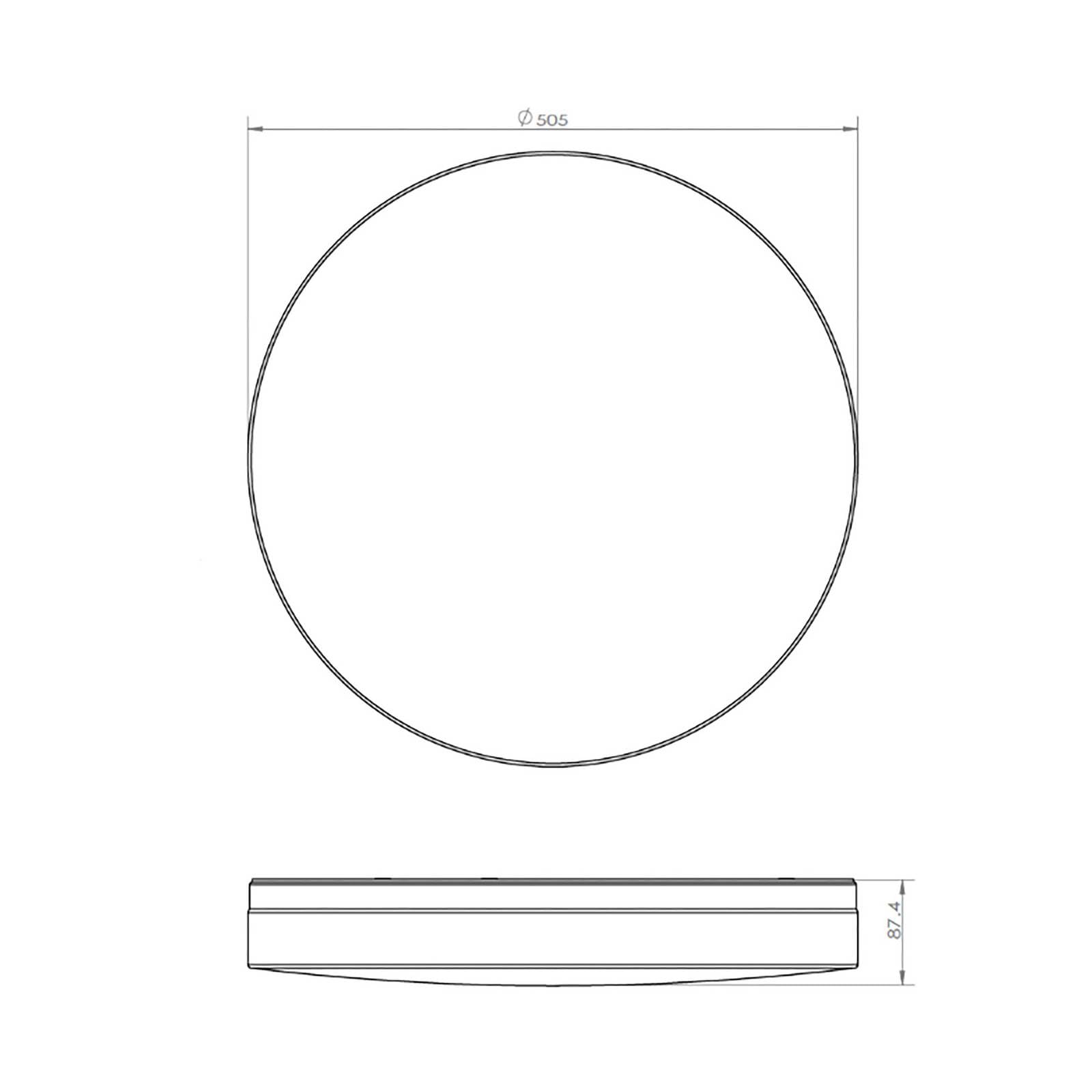 LED Lámpara de techo Wynion (Moderno) en Blanco hecho Plástico e.o. para Cuarto baño (1 llama, lámpara, plafón