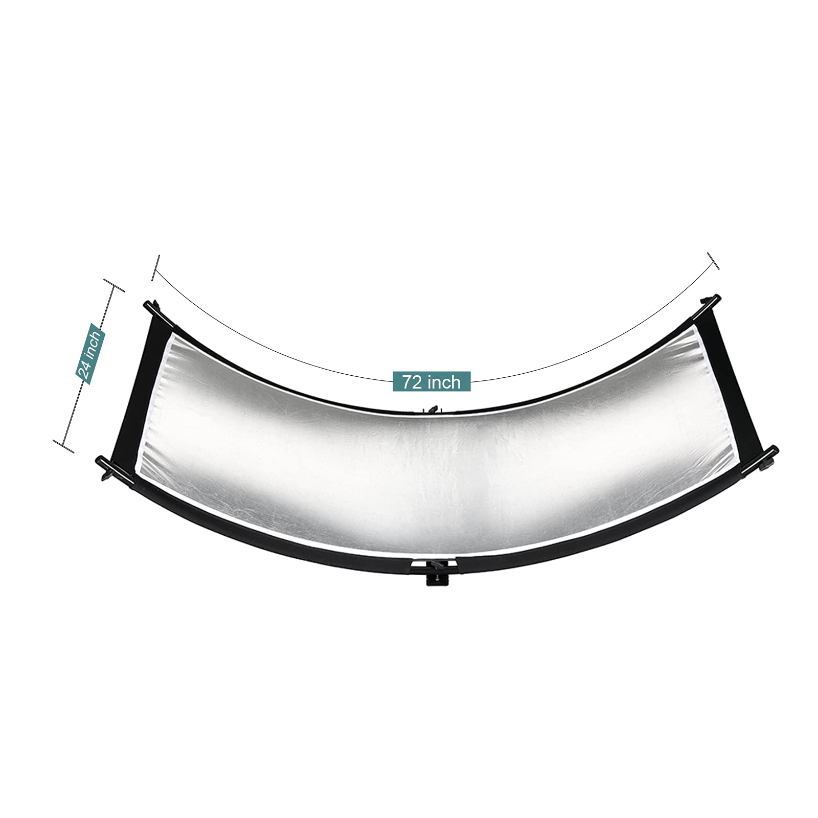 Curved Rear Reflector Clamshell Light Reflector/Diffuser,60x24 inch Photography Curved ...