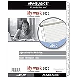 AT-A-GLANCE 2020 Weekly Planner Refill, Day Runner, 8-1/2