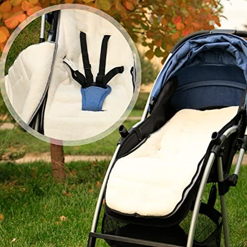 EAQ Cosytoes Footmuff Baby footmuff Fleece Lined Cosytoes Warm Washable Sleeping Bag Universal Pushchair Footmuff Longer Thickening (Grey)