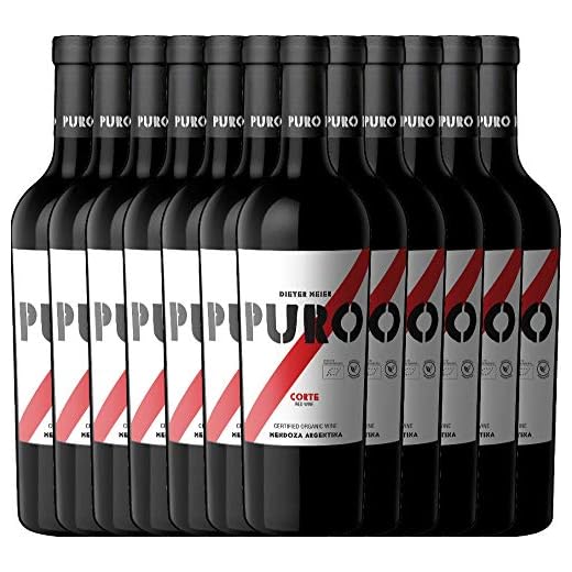 Il Puro Vino Merlot Doc Astoria Italienischer Rotwein 9 12er Paket - Puro Corte 2019 - Dieter Meier mit VINELLO.weinausgießer | trockener Rotwein | argentinischer Biowein aus Mendoza | 12 x 0,75 Liter