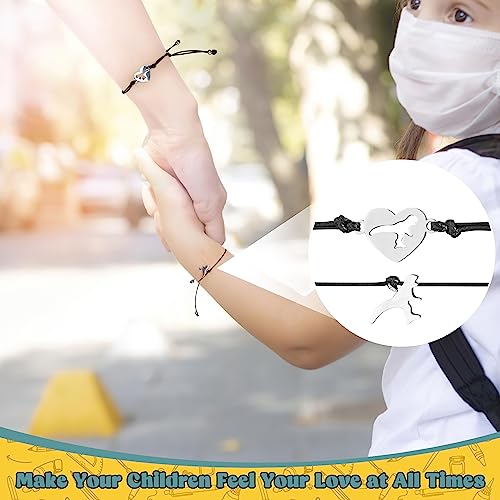 Image of Back to School Supplies, First Day of Kindergarten Bracelet, Back to School Bracelet Mommy and Me, Prek Matching Wish Bracelets Set, Adjustable Bracelet for Boys Girls Gifts Stuff Bulk