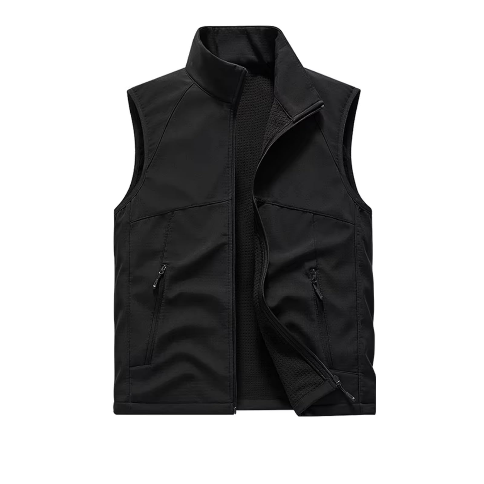 Chaleco Softshell Unisex Transpirable para Correr y Deportes | Uso exterior, chaleco de primavera y otoño, a prueba de viento, casual al aire libre, suelto y transpirable