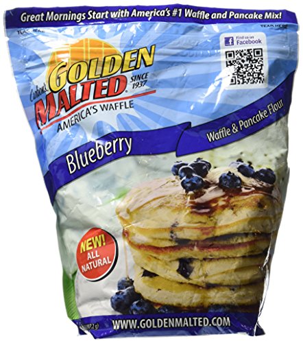 Carbon's Golden Malted Pancake & Waffle Flour Mix, Blueberry, 32-Ounces