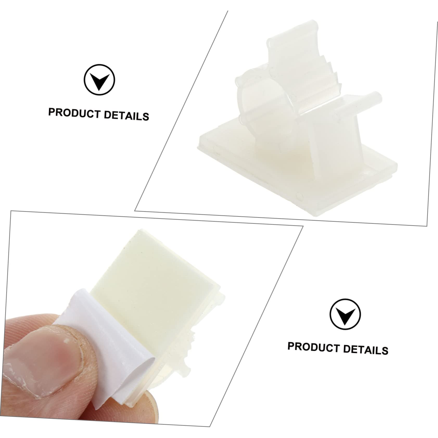 Organizzatore per cavi migliorato, Fascette ferma-cavo autoadesive bianche 2,5 x,4 1,7 clip dell'organizzatore del cavo di cm for la gestione della scrivania