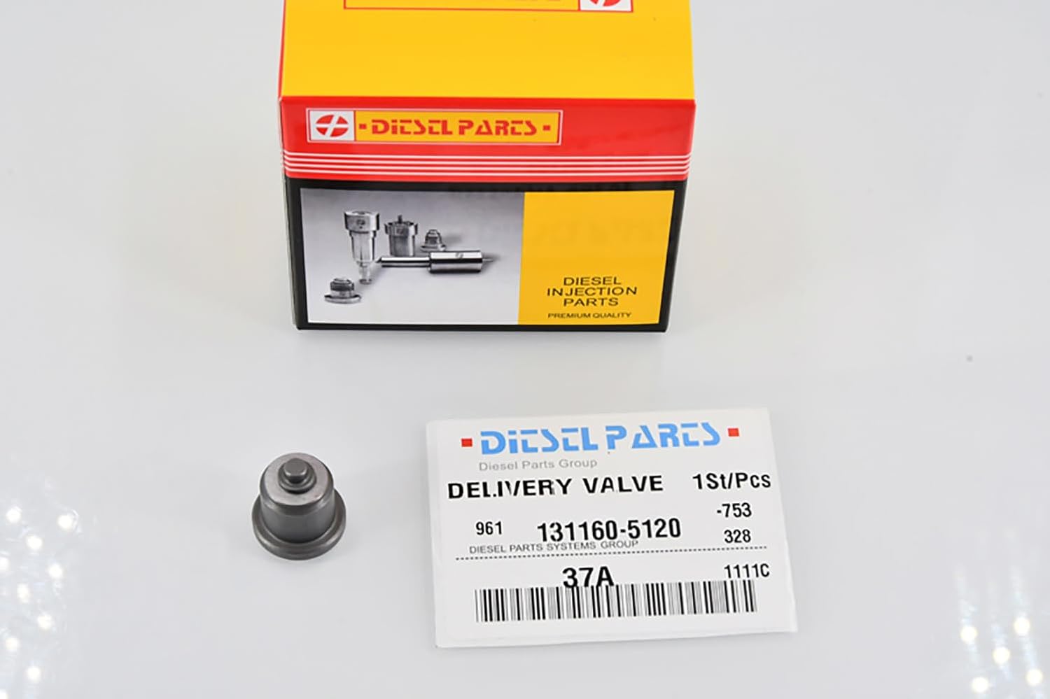 131160-5120 Injection Pump Delivery Valve Pressure Valve 37A Diesel Pump Pressure Valve Assembly Fit for Mitsubishi 4D31T / 4D34T1 Engine Pack of 6