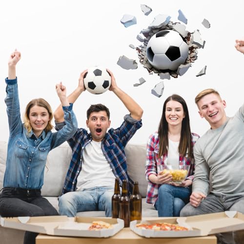 Vinilo decorativo 3D de fútbol impermeable para pared miniatura 5