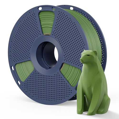 SUNLU Matte PLA Filament 1.75mm 2025 Upgrade Spool Compatible with Bambulab Refill Filament, 1kg(2.2lbs) 3D Printer Filament, Matte Surface Texture, Olive Green A-mattepla-1kg-olivegreen