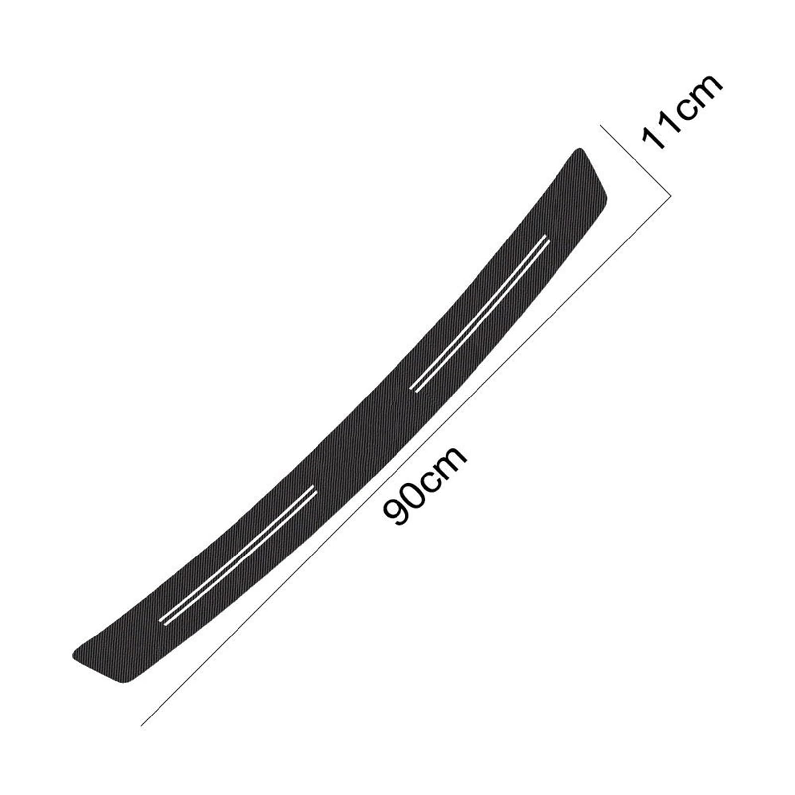 Tira Protectora de Parachoques Pegatinas Decorativas para protección calcomanía Protectora de Fibra Carbono para Cubierta Pedal Parachoques Trasero Coche para Peugeot 208