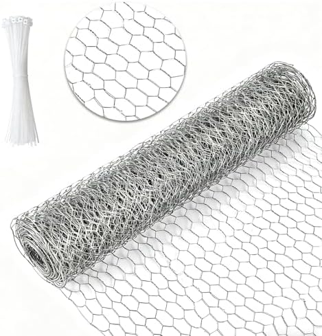 Maschendraht Maschendrahtzaun Hasendraht Kaninchendraht 12 M x 40 cm Drahtgitter Wühlmausgitter Volierendraht Hühnerdraht Mäusegitter Kükendraht Maschengröße 2,5 x 1,5 mm