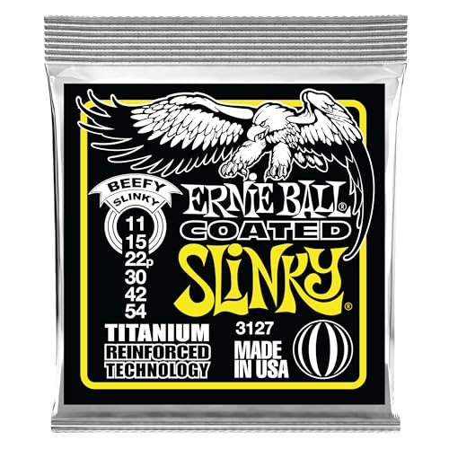 Image of Ernie Ball Beefy Slinky Coated Titanium Electric Guitar Strings, 11-54 Gauge (P03127)