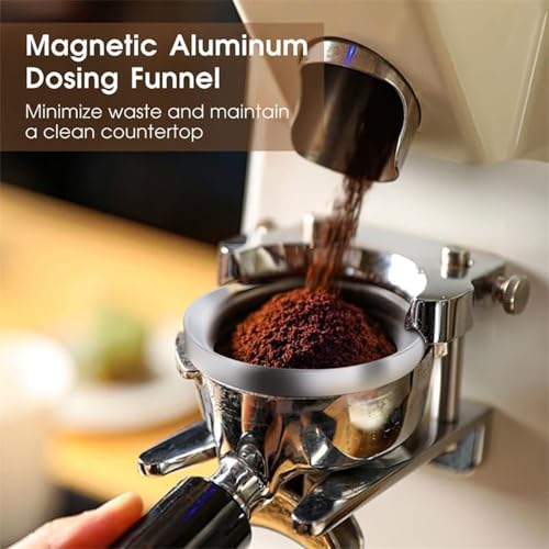 Image of Gozaqe 51mm Espresso Dosing Funnel,Coffee Powder Ring,Coffee Accessories | Stainless Steel Coffee Dosing Ring,Prevent Ground Coffee from Spilling