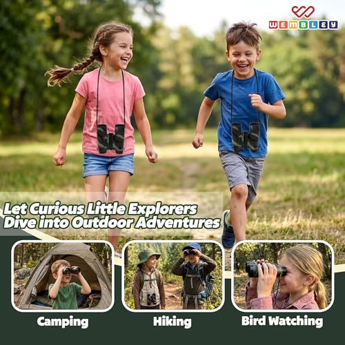 Image of Wembley Army Style Binoculars Toy for Kids | Compact and Portable Birdwatching Outdoor Telescope for Boys and Girls | Binocular Toy with Neck String and Focus Adjustment | Educational Birthday Gift