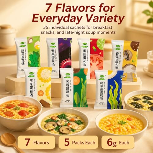 Soupe instantanée aux oeufs solution repas rapide et léger 6g - 2