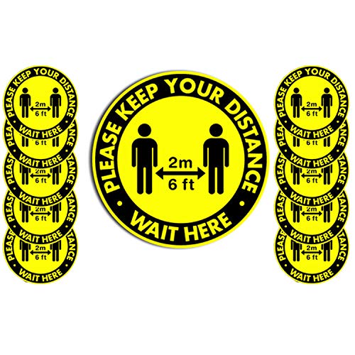 Confezione da 10 adesivi per pavimenti con