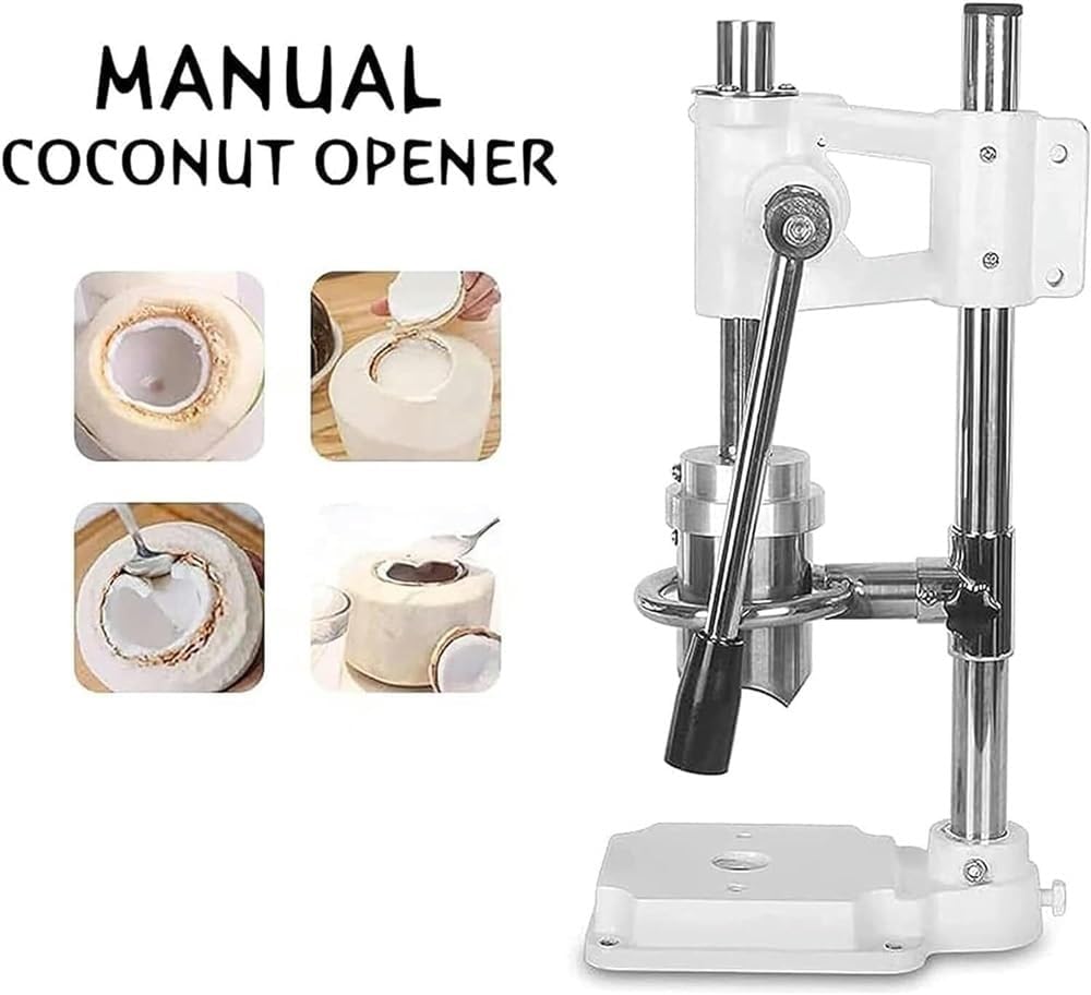 Vertical Coconut Opener Tool,Manual Stainless Steel Coconut Opener,Size 6 Cm Hole Drill,Hole Drill Tool Fruit Shop Manual Coconut Opening Machine for Young/Tender Coconut Green Save Effort