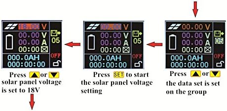 LCD screen showing parameter setting process example 2
