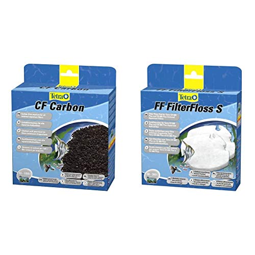 Tetra CF Carbon Kohlefiltermedium - Filtermaterial für die Tetra EX Außenfilter, versch. Größen & FF FilterFloss S - Feinfiltervlies für die Tetra EX Außenfilter