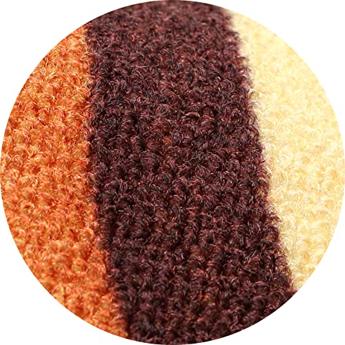 Image of THE HOME TALK Modern Polyester Area Rugs | Carpets for Living Room, Kitchen, Kid's Room, Bedroom | Microfiber Polyester Rugs | Shaggy Floor Carpet | Anti Skid Store (Brown Wave, 55x135 Cm)
