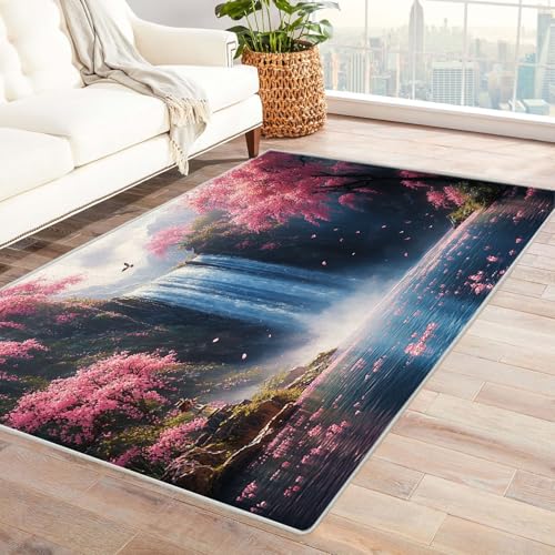 Tapis de cuisine fleur violette effet 3D pour protéger le sol avec style - 2