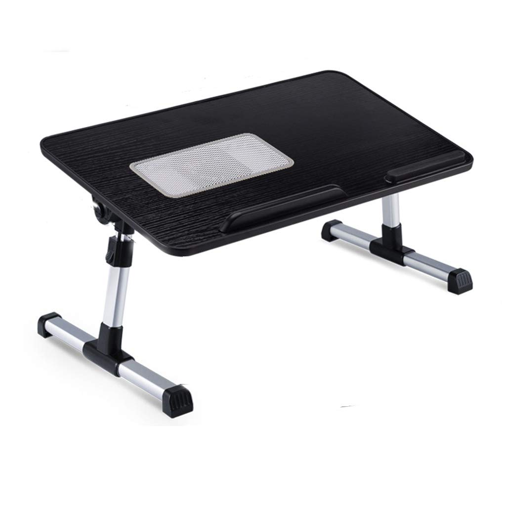 Couch Table,Adjustable Laptop Stand for Bed and Sofa,Foldable Laptop Desk Stand for Lap, Apply to Office Standing Desk, Portable Breakfast Tray for Reading, Painting, Etc,Black,603224.5cm