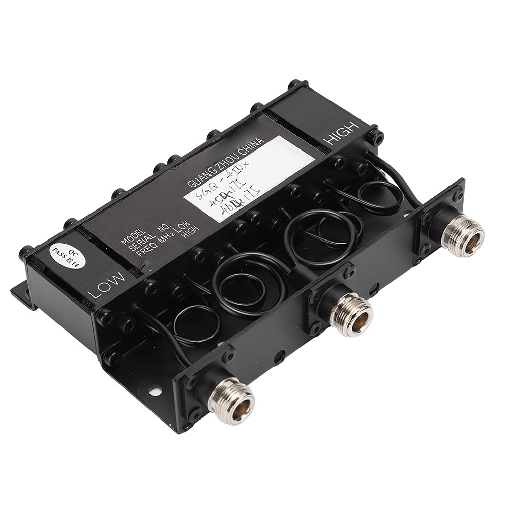 Duplexer UHF a 6 cavità con Isolamento 80dB per Connettore N Ripetitore Tono Radio, Adatto per Grandi Aree, Potenza 10W