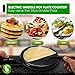 Nutrichef Electric Crepe Maker | 8-inch Nonstick Cooktop with On/Off Switch | Cooks Roti, Tortillas & Pancakes | Automatic Temperature Control & Cool Touch Handle | Includes Food Bowl, Whisk & Spatula