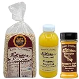 Amish Country Popcorn | 2 lb Bag | Baby White Popcorn Kernels with Buttery Topping & ButterSalt | Old Fashioned, Non-GMO and Gluten Free