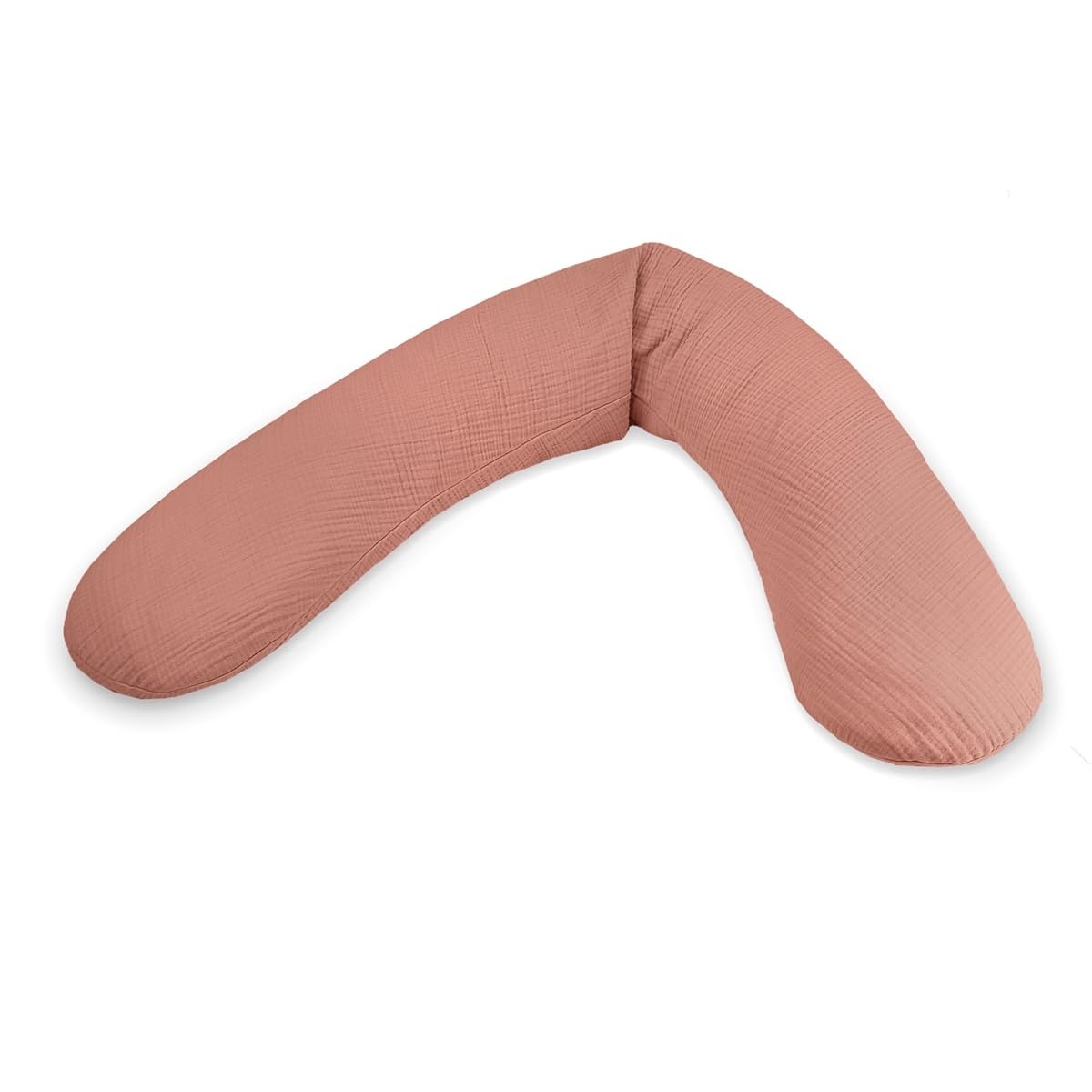 Theraline Stillkissen 190cm inkl. Bezug Terra Cotta Musselin Polyesterhohlfaser