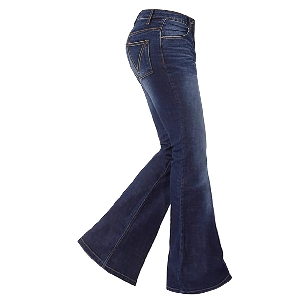 Mens Bell Bottom Jeans 70s 60s Outfits for Men Disco Pants Vintage Denim | 70s Disco Party Trousers | Stretchy High Waisted Retro Stylish Flared Pants 70s Theme Clothing Halloween Costume product thumbnail 6