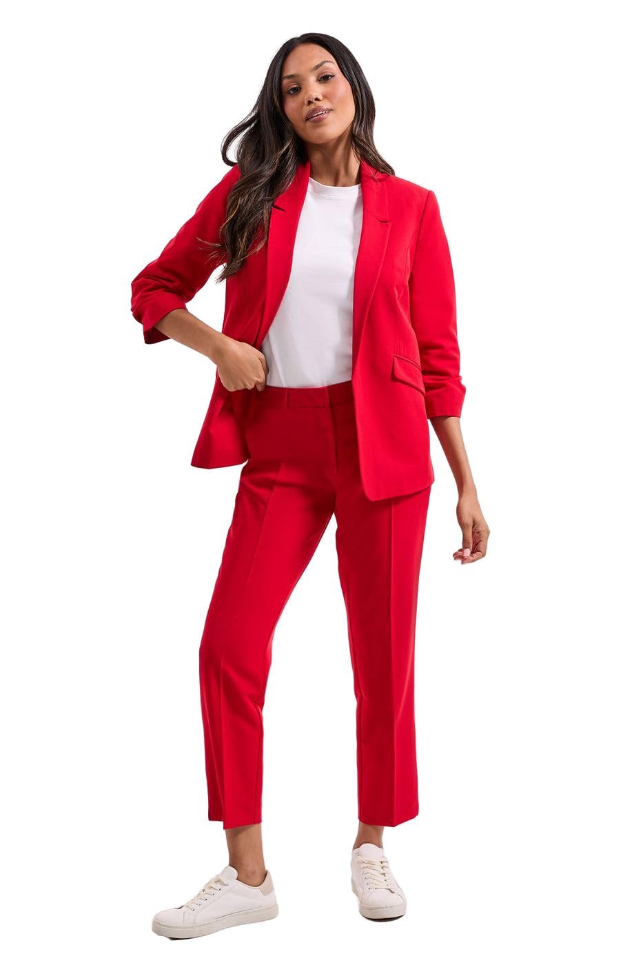 Dorothy Perkins Women’s Ankle Grazer Trousers Red