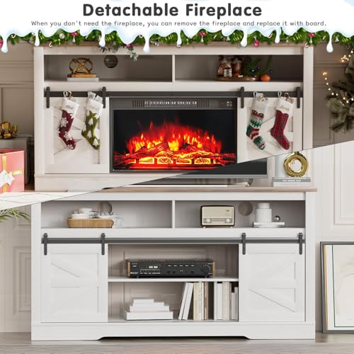 image for YESHOMY Fireplace TV Stand for Television up to 65+ Inch with Storage 